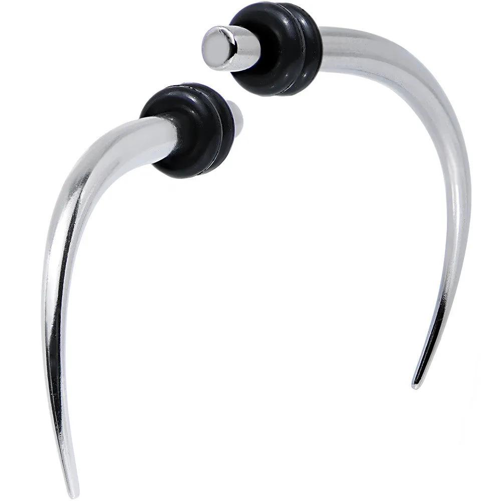 10 Gauge Stainless Steel Claw of Keres Curved Taper Set