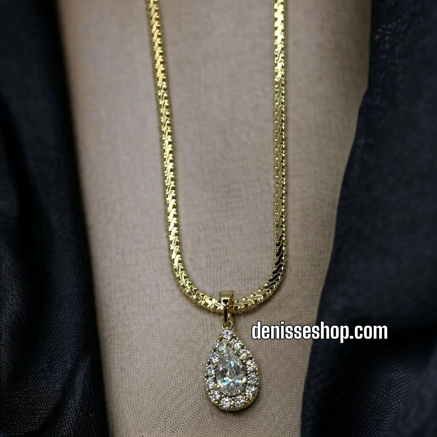 14K ELEGANT NECKLACE SET C1123 (SIZE 16'')