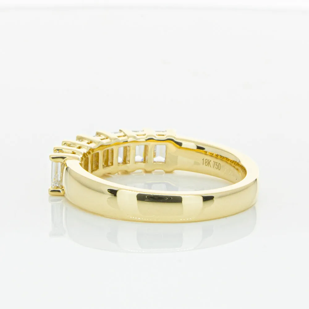 18ct Yellow Gold 1.32ct Emerald Cut Diamond Asra Ring
