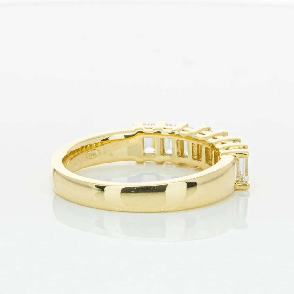 18ct Yellow Gold 1.32ct Emerald Cut Diamond Asra Ring