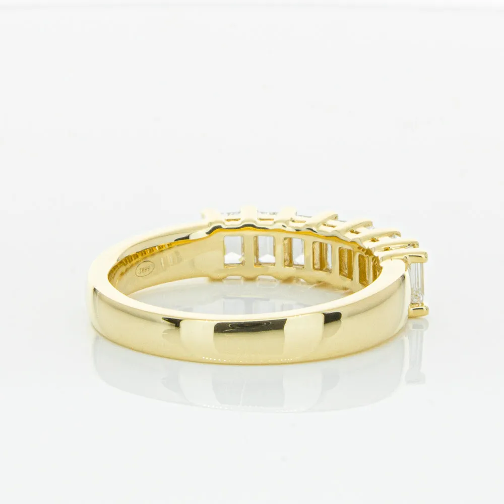 18ct Yellow Gold 1.32ct Emerald Cut Diamond Asra Ring