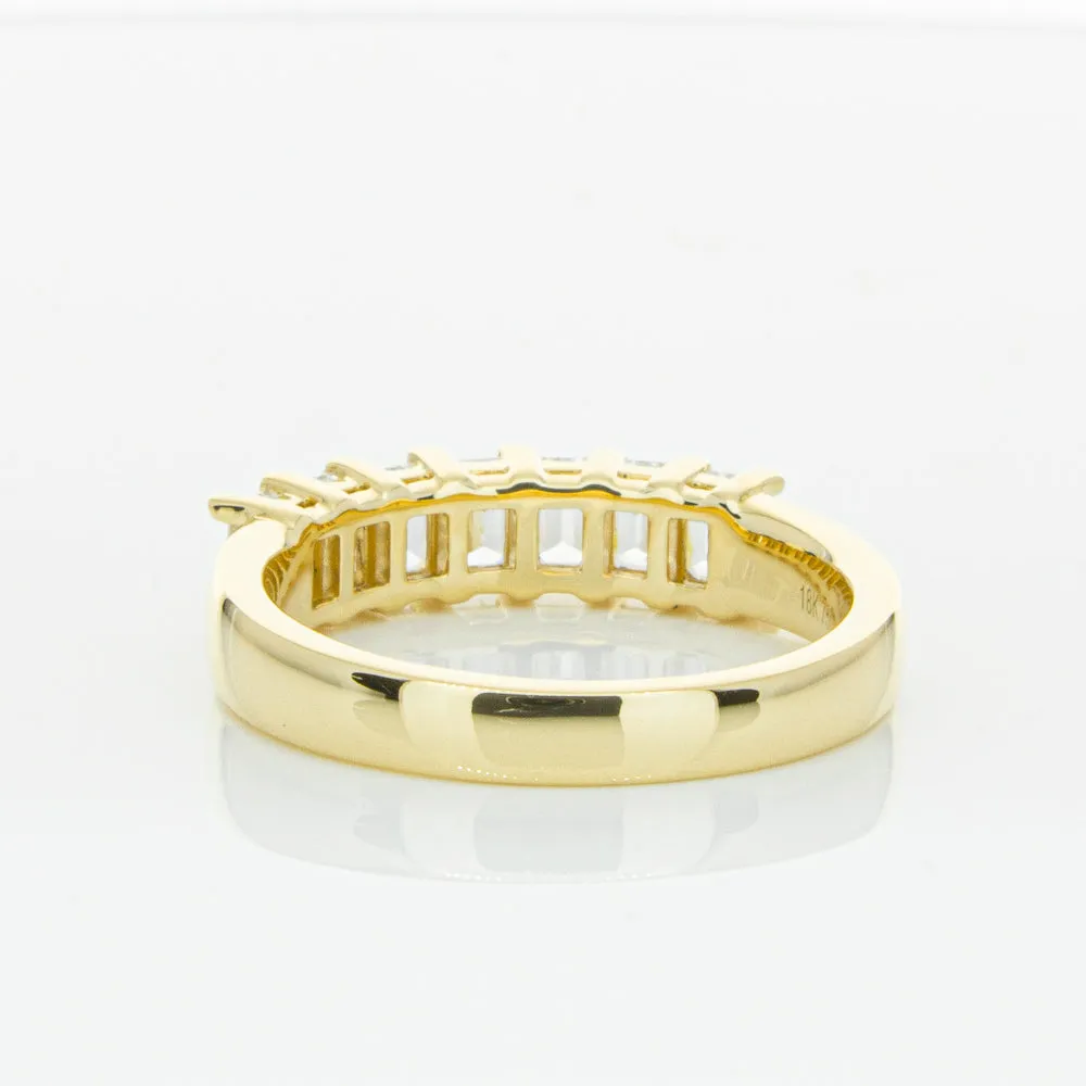 18ct Yellow Gold 1.32ct Emerald Cut Diamond Asra Ring
