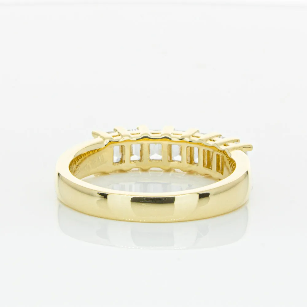 18ct Yellow Gold 1.32ct Emerald Cut Diamond Asra Ring