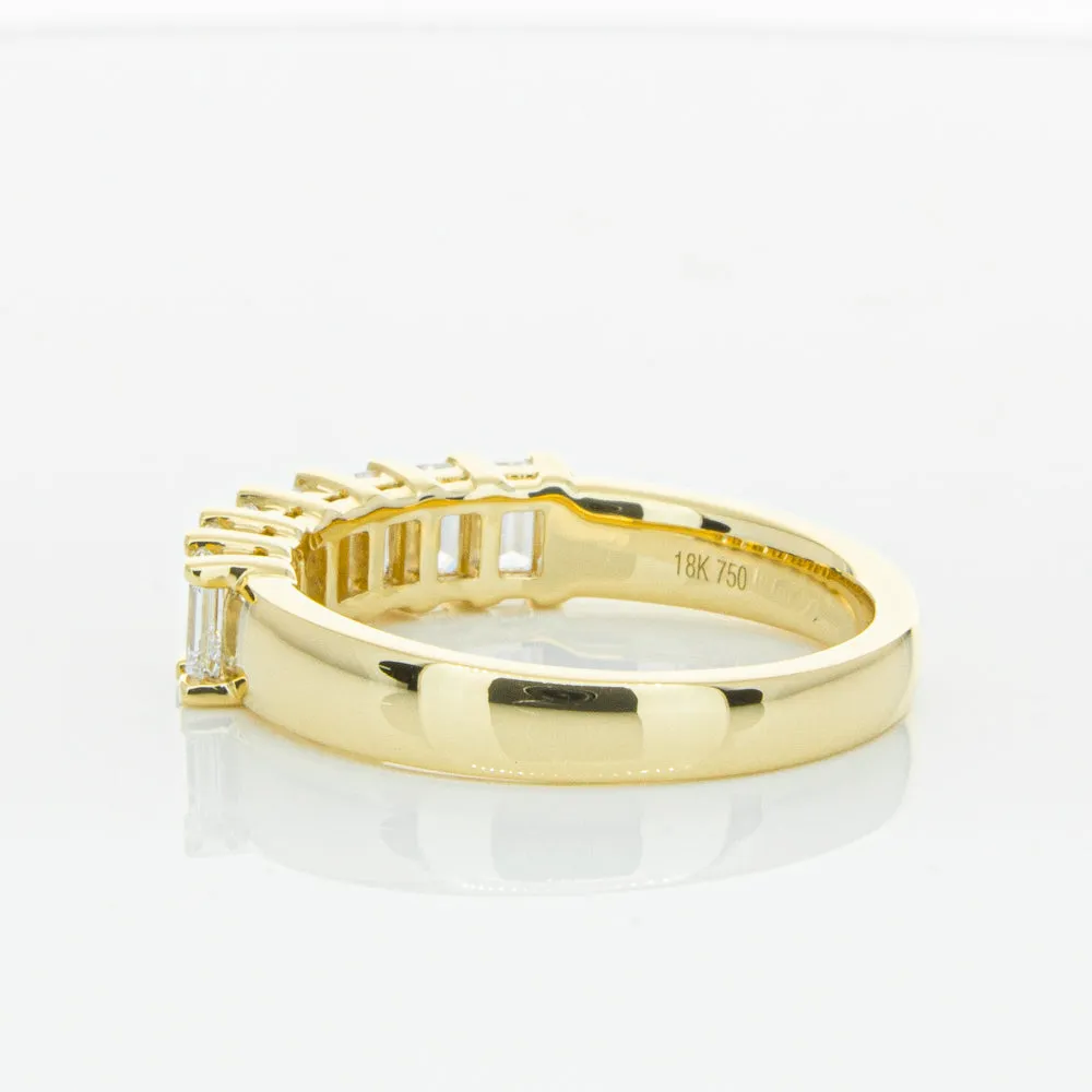 18ct Yellow Gold 1.32ct Emerald Cut Diamond Asra Ring