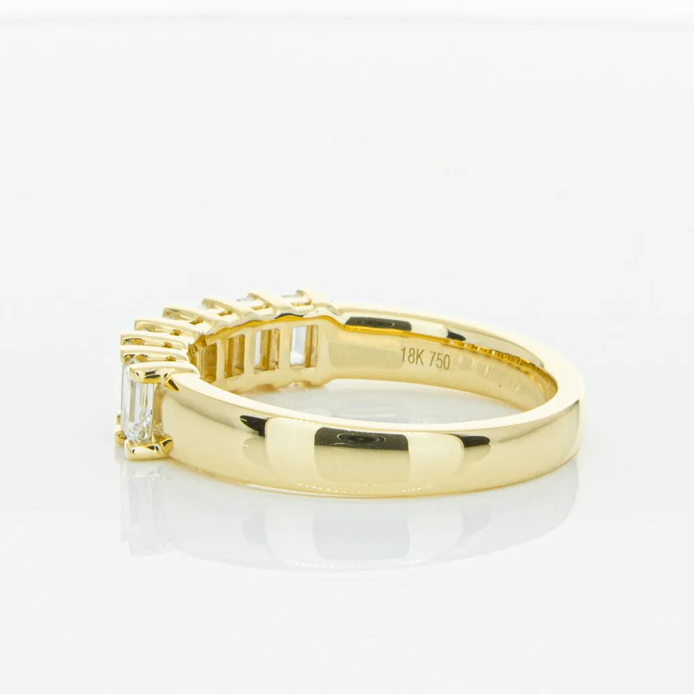18ct Yellow Gold 1.32ct Emerald Cut Diamond Asra Ring