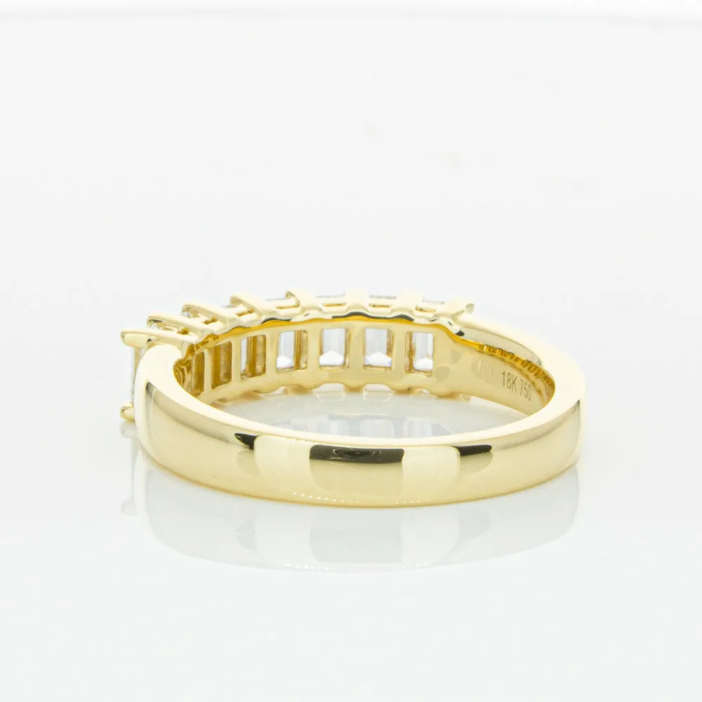 18ct Yellow Gold 1.32ct Emerald Cut Diamond Asra Ring