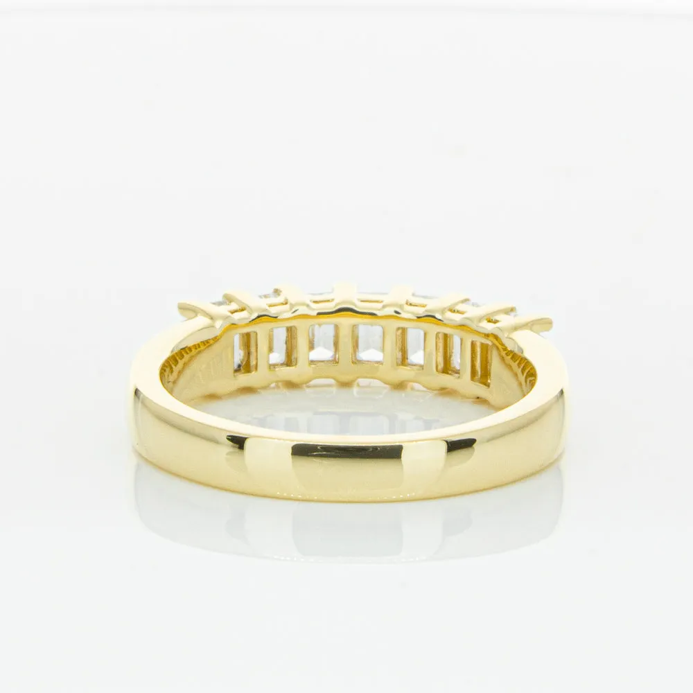 18ct Yellow Gold 1.32ct Emerald Cut Diamond Asra Ring