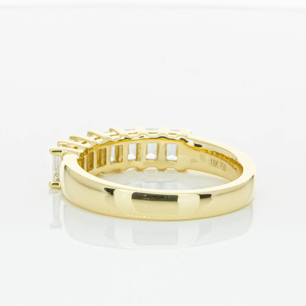 18ct Yellow Gold 1.32ct Emerald Cut Diamond Asra Ring