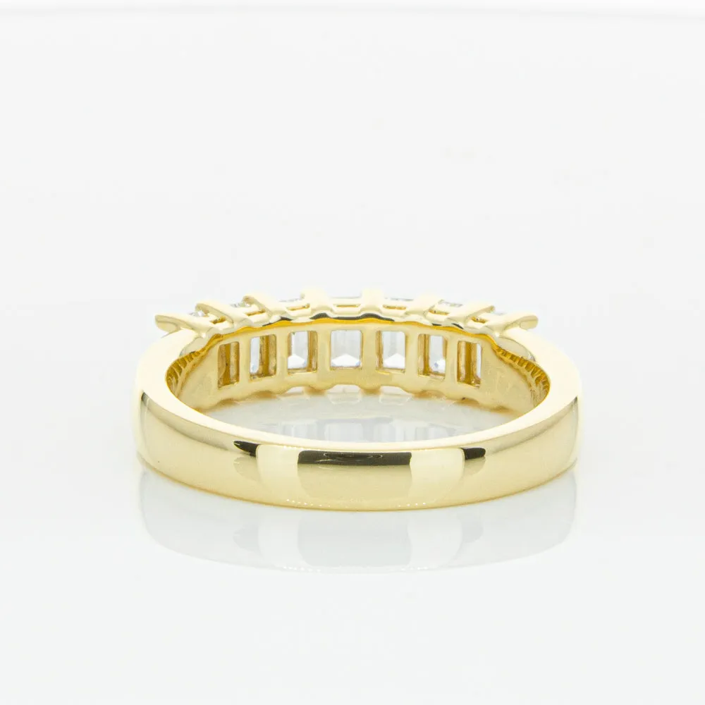 18ct Yellow Gold 1.32ct Emerald Cut Diamond Asra Ring