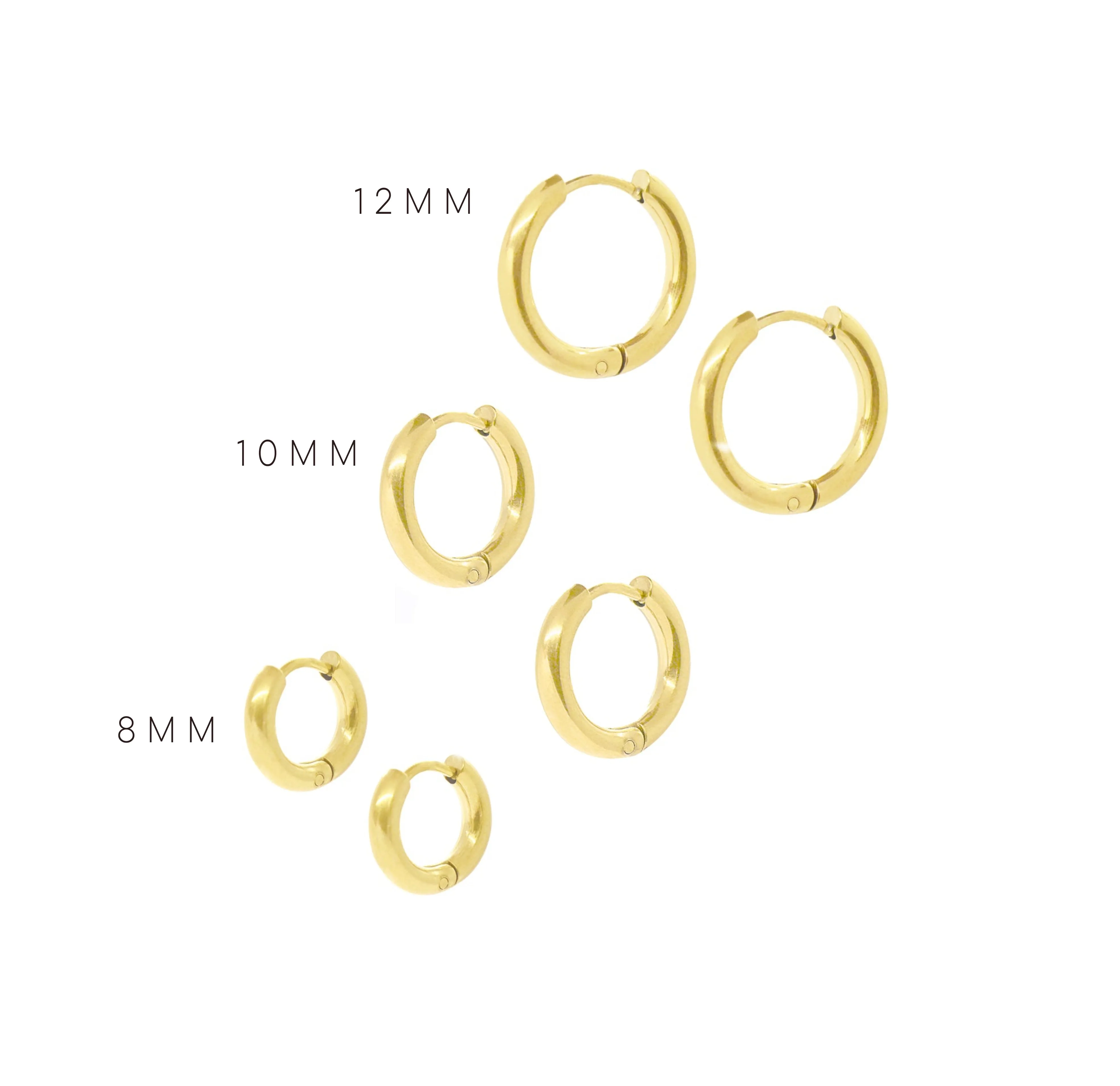 18K GOLD CLASSIC HUGGIE EARRINGS
