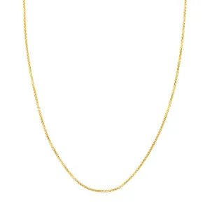 1.8mm Hollow Round Box Chain with Lobster Lock