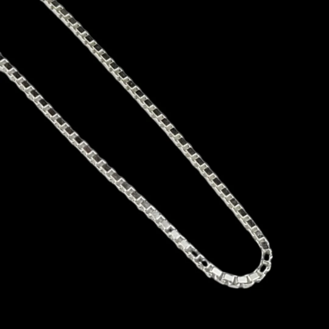 1mm Box Chain Sterling Silver