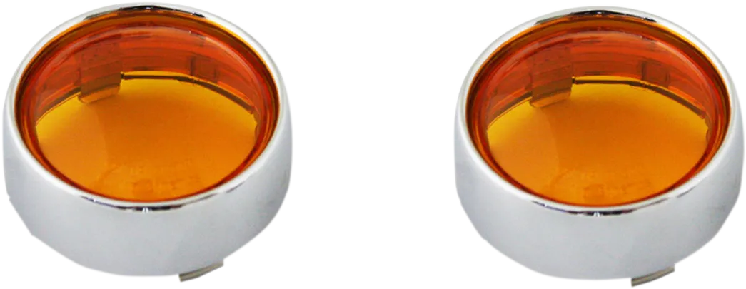 2020-1732 - CUSTOM DYNAMICS Bullet Signal Lenses - Chrome/Amber PB-B-BEZ-CA