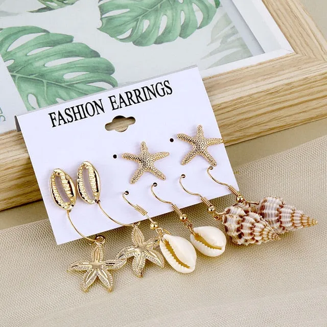 2020 Vintage Pearl Twist Big Circle Earrings Set for Women Fashion Geometric Imitation Pearl Crystal Earrings Jewelry