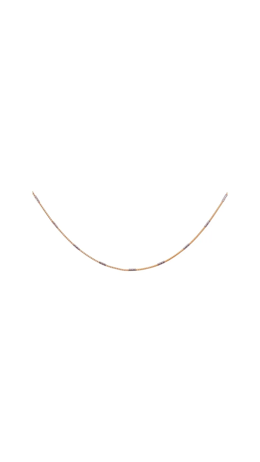 22K Gold Two-tone Plain Fashionable Chain