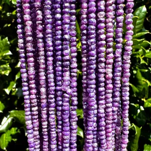 4mm Faceted Mystic Purple Quartz Rondelle Beads