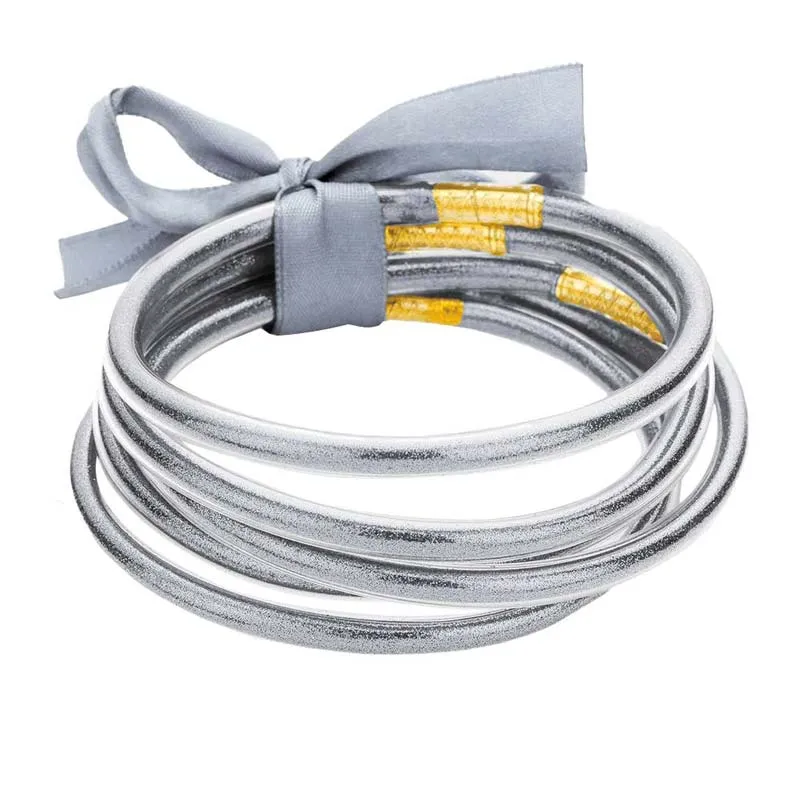 5Pcs Glitter Jelly Tube Bangle Bracelets