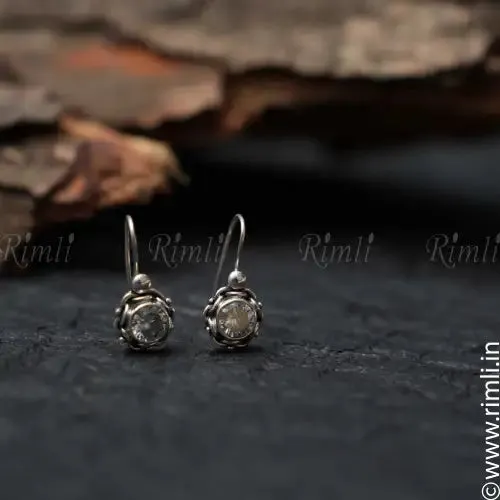 Aakriti Silver Hoop Earrings