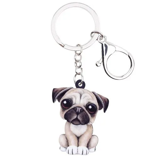 Acrylic Anime Lovely Dog Key Chains