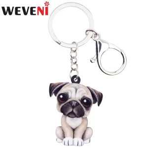 Acrylic Anime Lovely Dog Key Chains