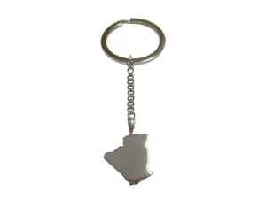Algeria Map Shape Pendant Keychain
