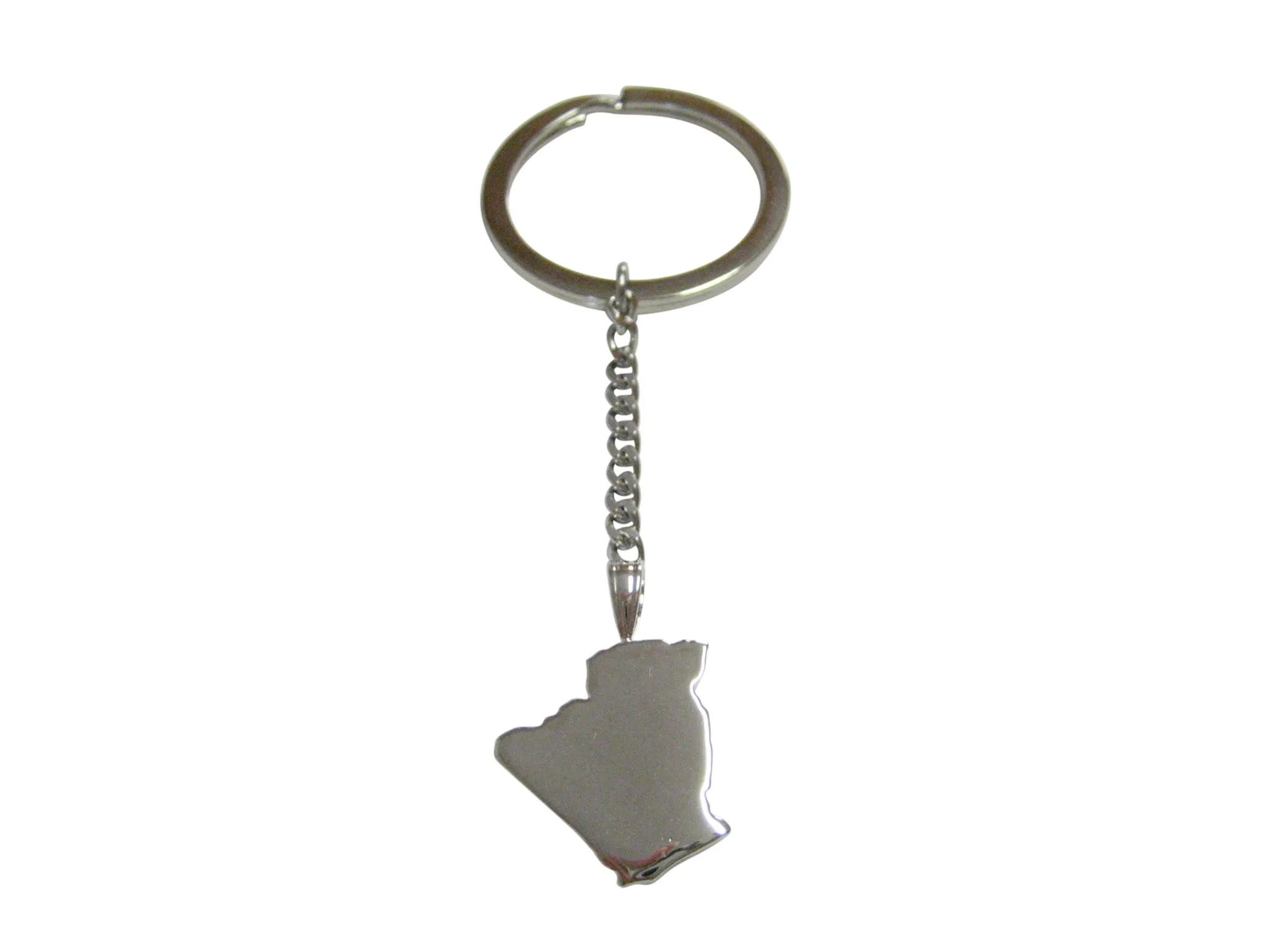 Algeria Map Shape Pendant Keychain