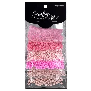 ASSORTED SEED BEAD PACK - PINKS