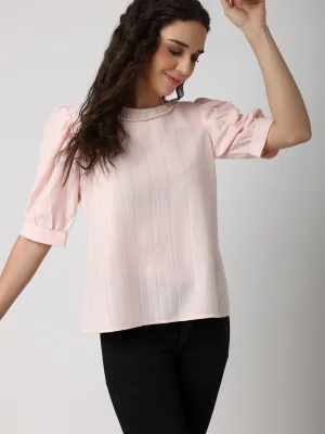 Baby Pink Pearl Chain Top