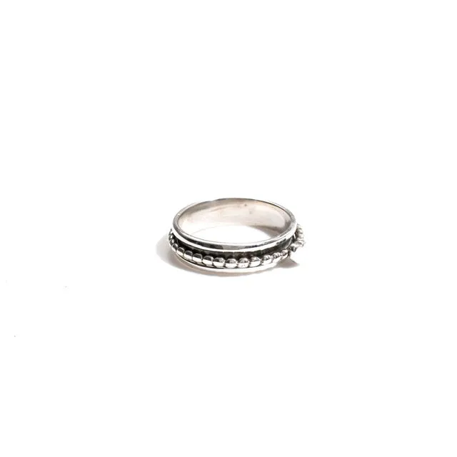Beaded Heart Fluid | 925 Silver Ring for Women & Men