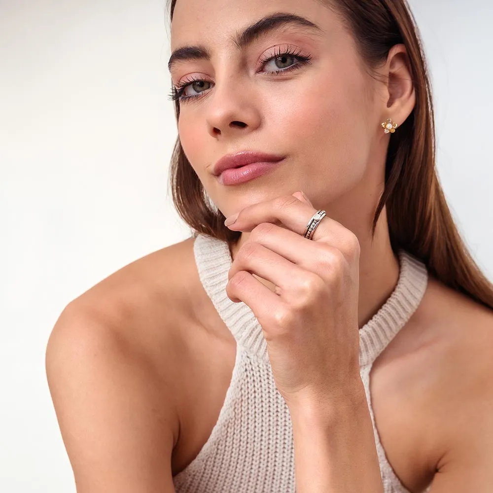 Beaded Heart Fluid | 925 Silver Ring for Women & Men