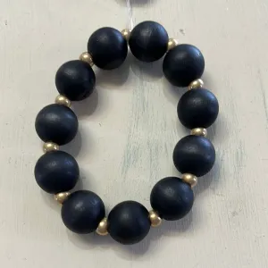 Beaded stretch bracelets-wood