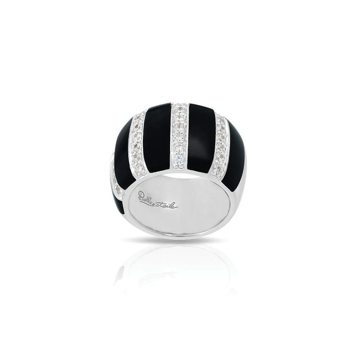 Belle Etoile Regal Stripe Ring - Onyx