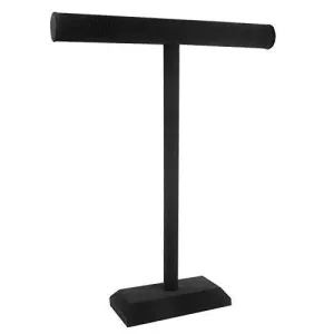 Black Velvet Tall T-Bar Necklace Display