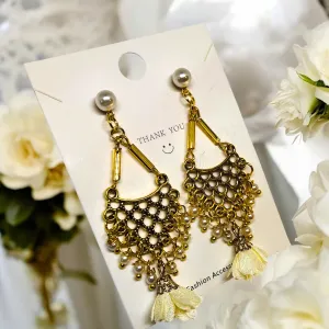 Bohemian Antique Gold Chandelier Earrings
