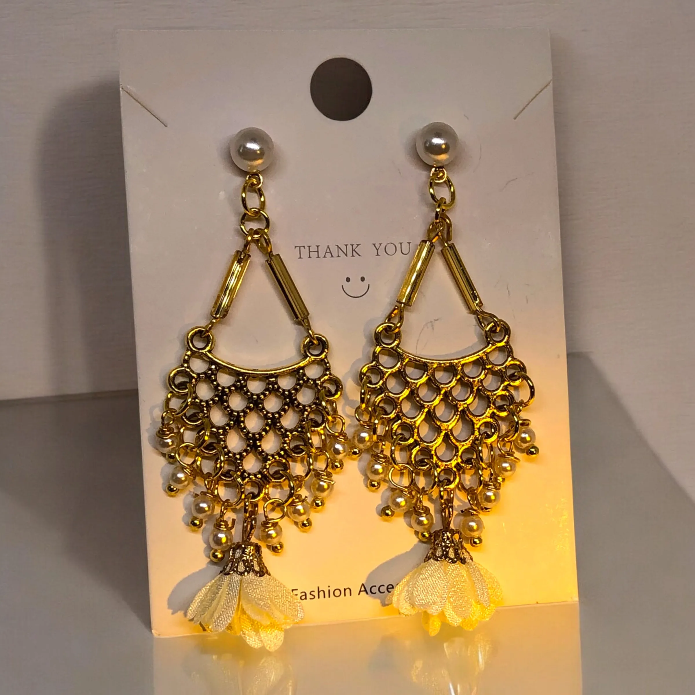 Bohemian Antique Gold Chandelier Earrings