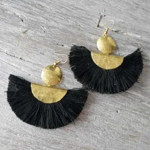 Boho Beauty Tassel Fan Earrings