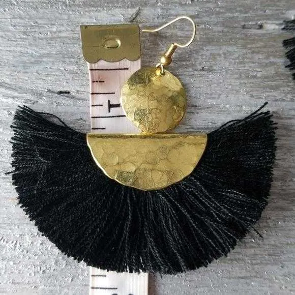 Boho Beauty Tassel Fan Earrings