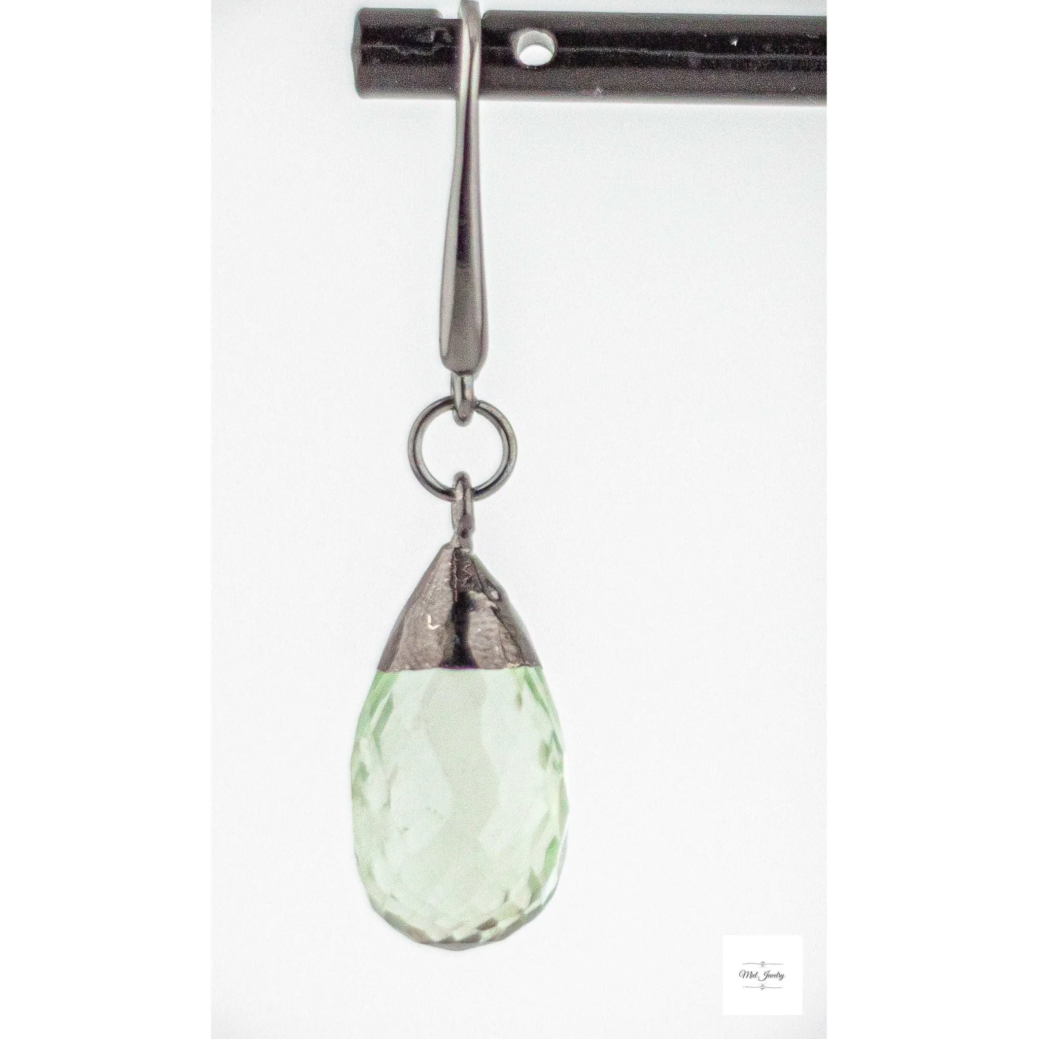 Boho Chic Green Amethyst Earrings: Prasiolite Drop Earrings