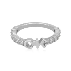 Calvin Klein 925 Rhodium Plated Luxe Shine Rings
