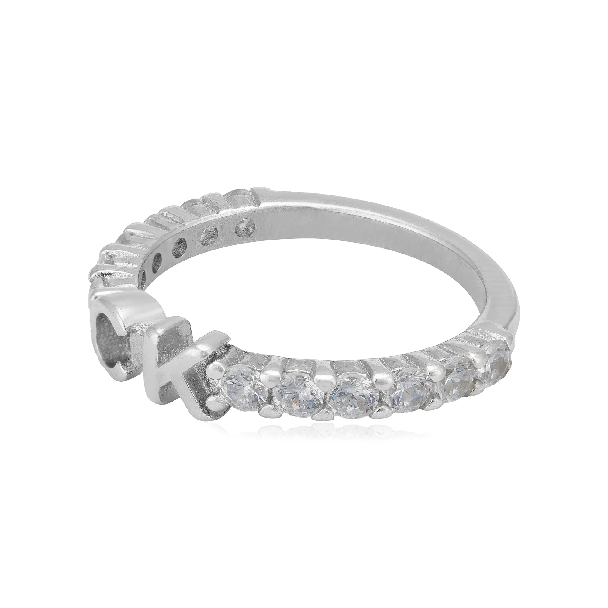 Calvin Klein 925 Rhodium Plated Luxe Shine Rings