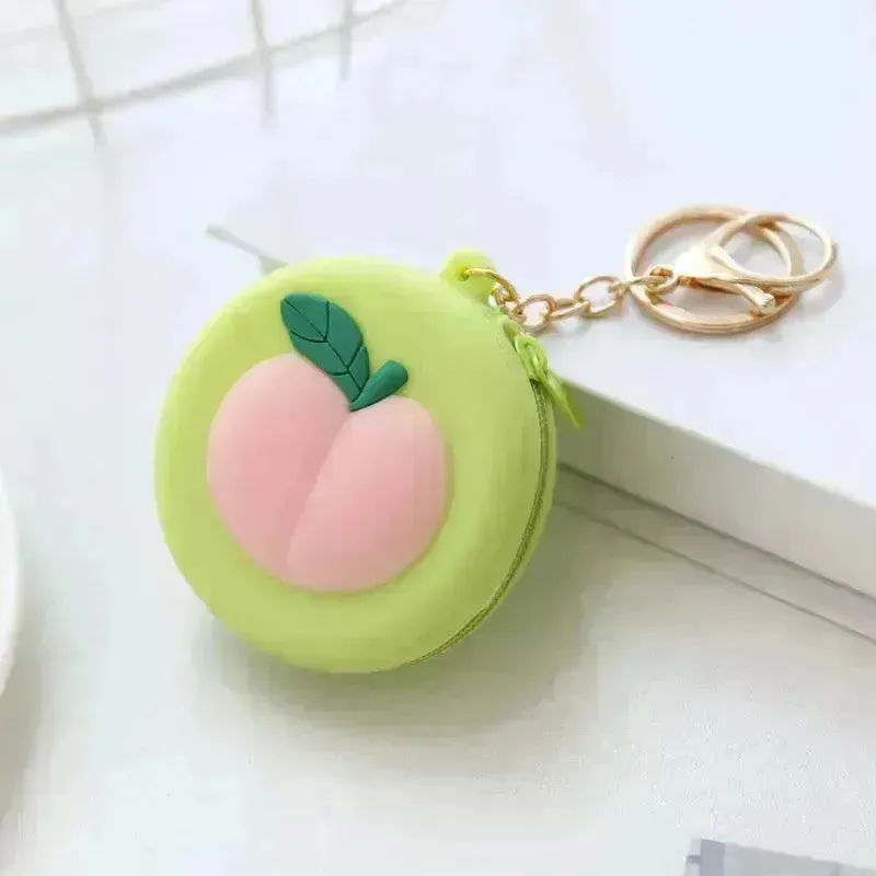 Cartoon Silicon Colorful Bag Key Chain