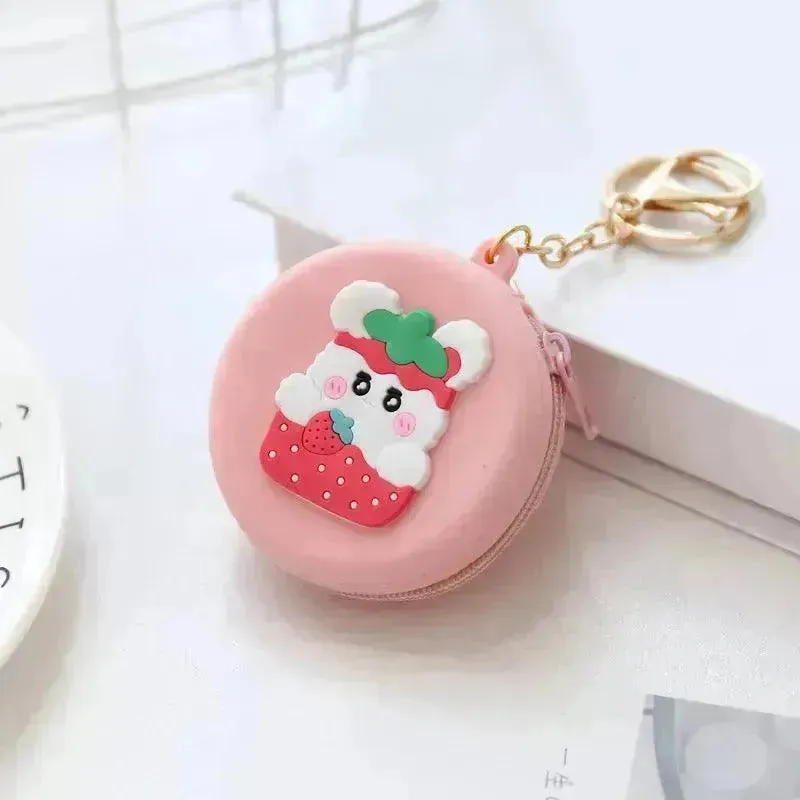Cartoon Silicon Colorful Bag Key Chain