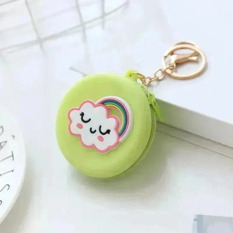 Cartoon Silicon Colorful Bag Key Chain