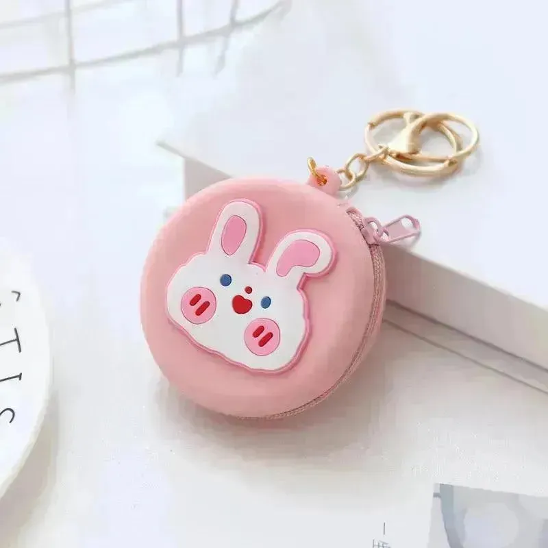 Cartoon Silicon Colorful Bag Key Chain