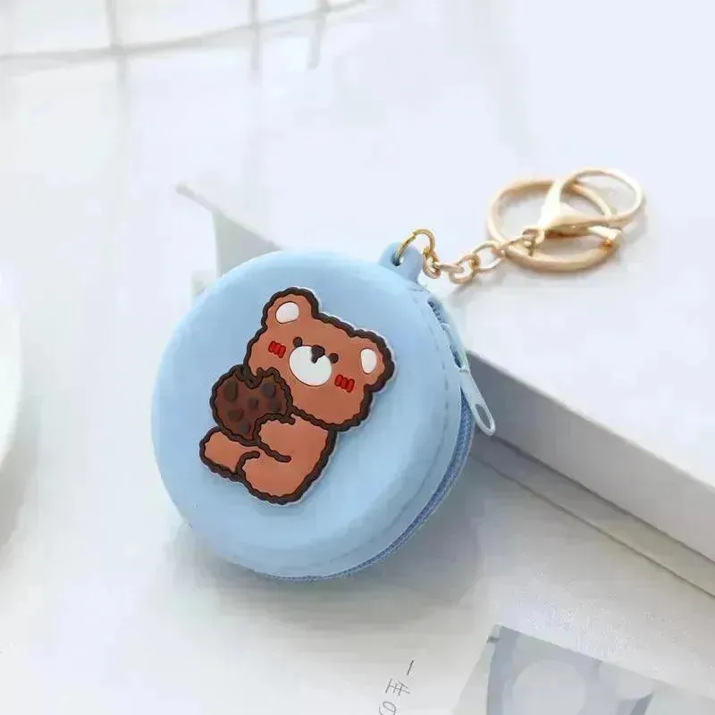 Cartoon Silicon Colorful Bag Key Chain