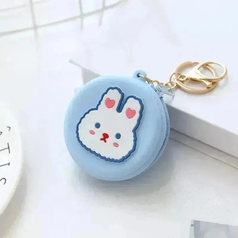 Cartoon Silicon Colorful Bag Key Chain