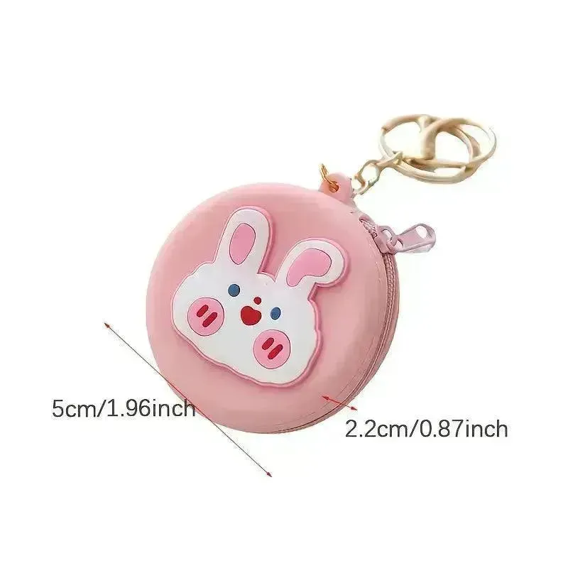 Cartoon Silicon Colorful Bag Key Chain