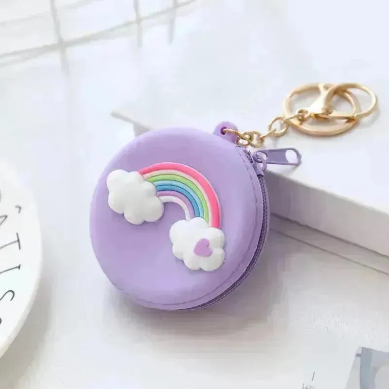 Cartoon Silicon Colorful Bag Key Chain