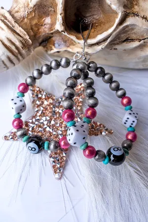 Casino Chic Silver Pearl Earrings