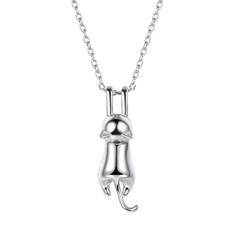 Cat Kitty 925 Sterling Necklaces